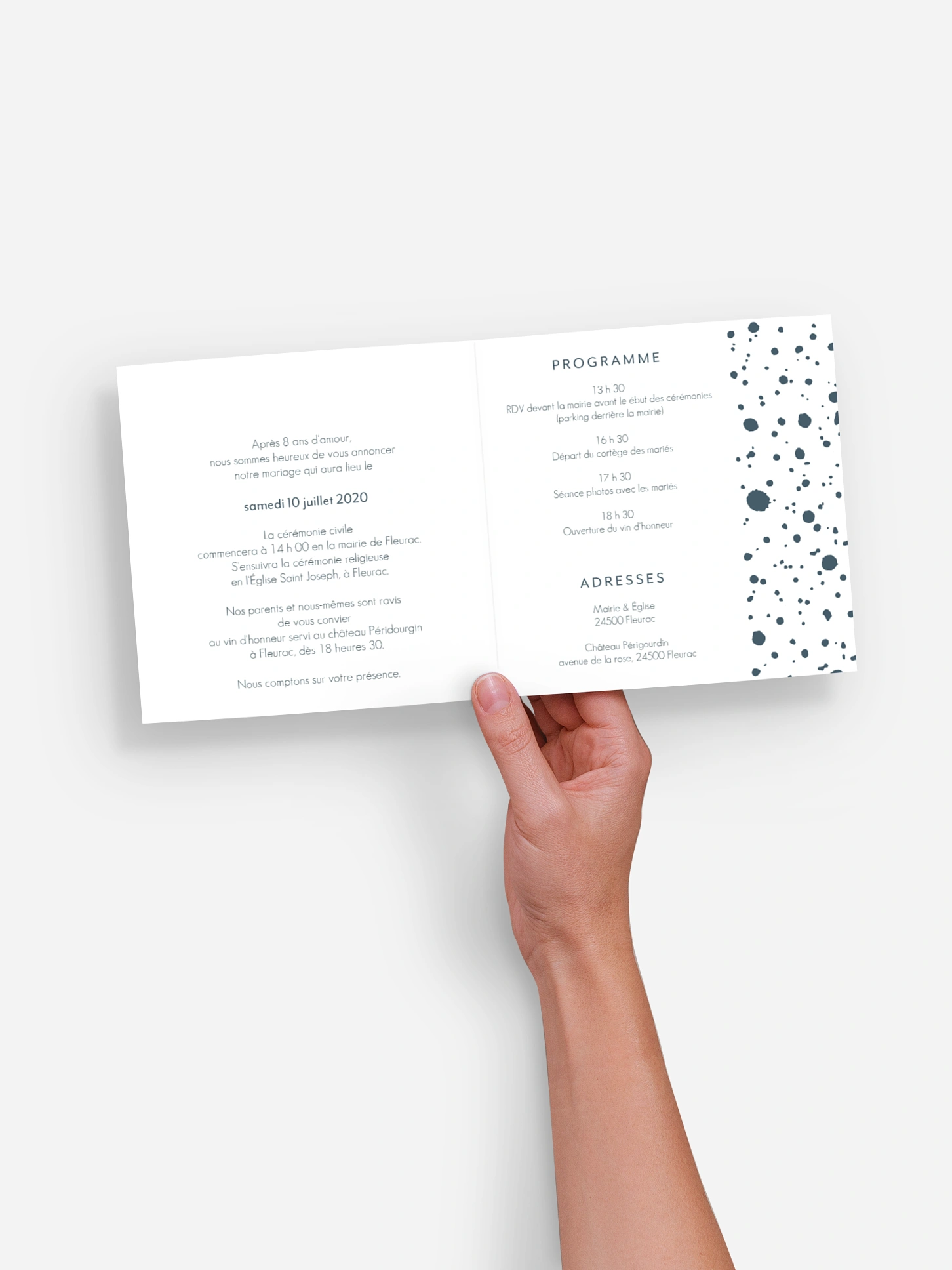 Faire-part de mariage Blue love