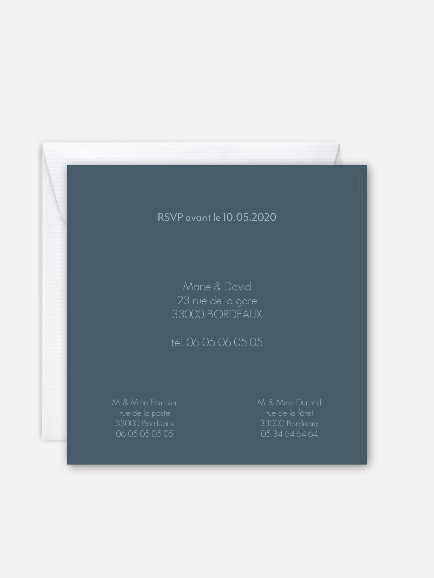 Faire-part de mariage Blue love