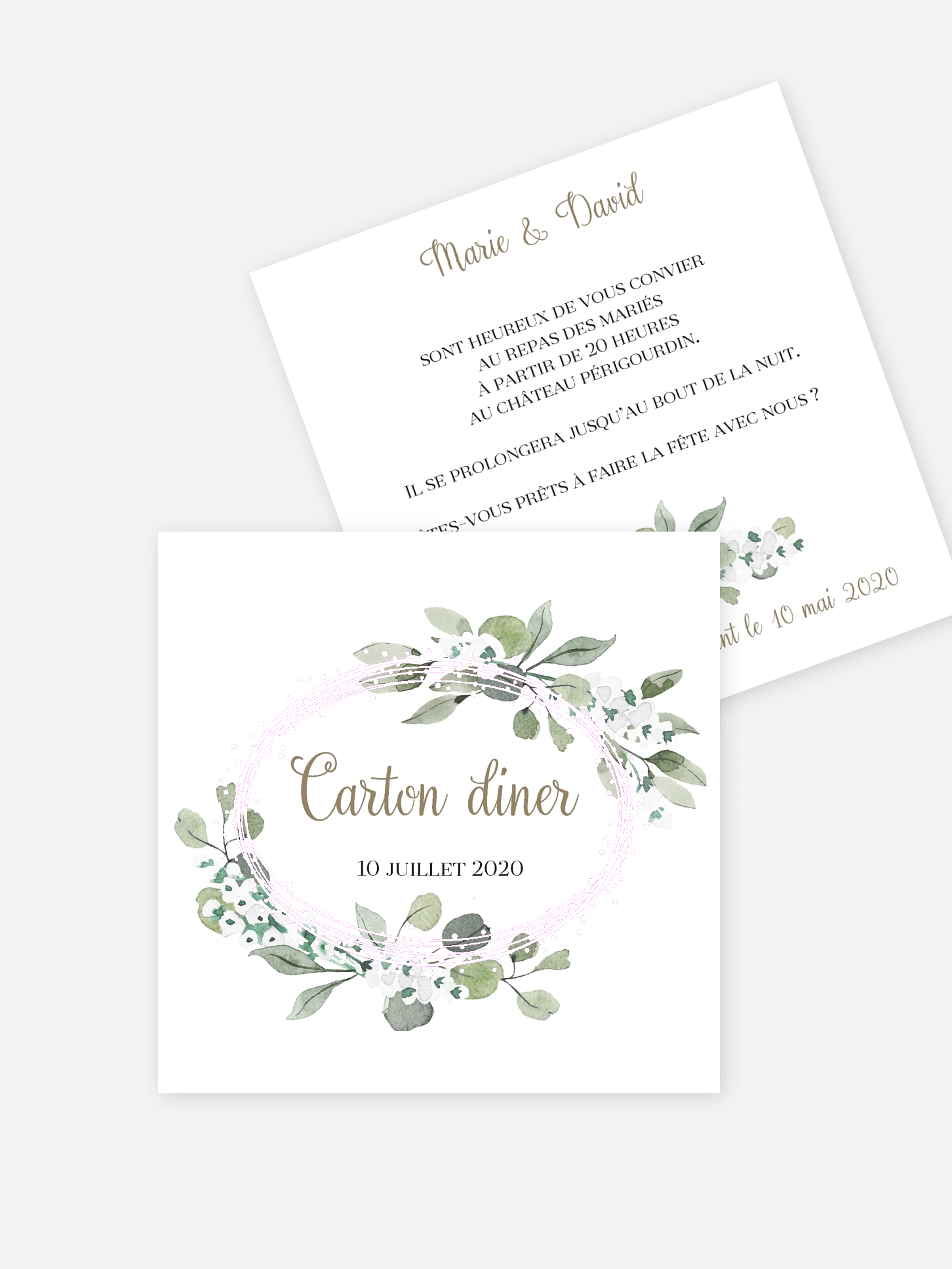 Carton d'invitation Anneau champêtre