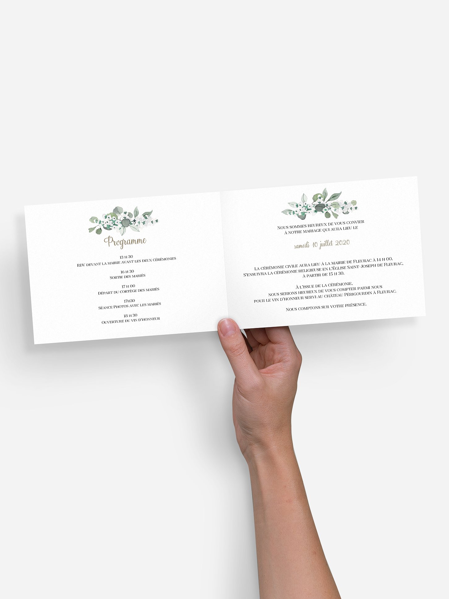 Faire-part de mariage Anneau champêtre