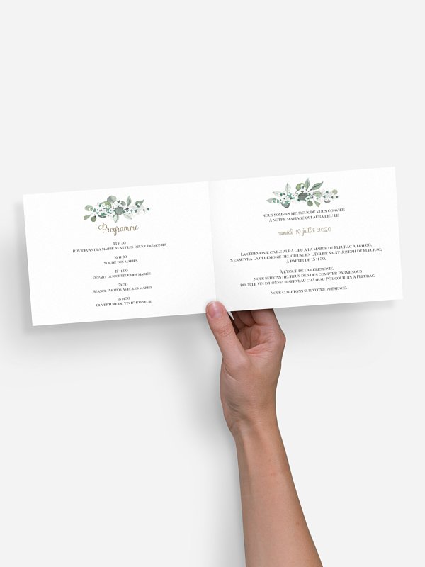 Faire-part de mariage Anneau champêtre