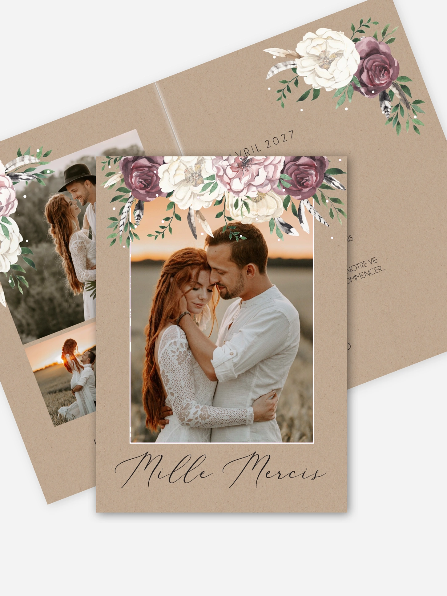 Carte de remerciements Bohemian Summer