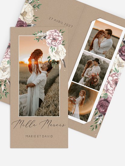 Carte de remerciements Bohemian Summer