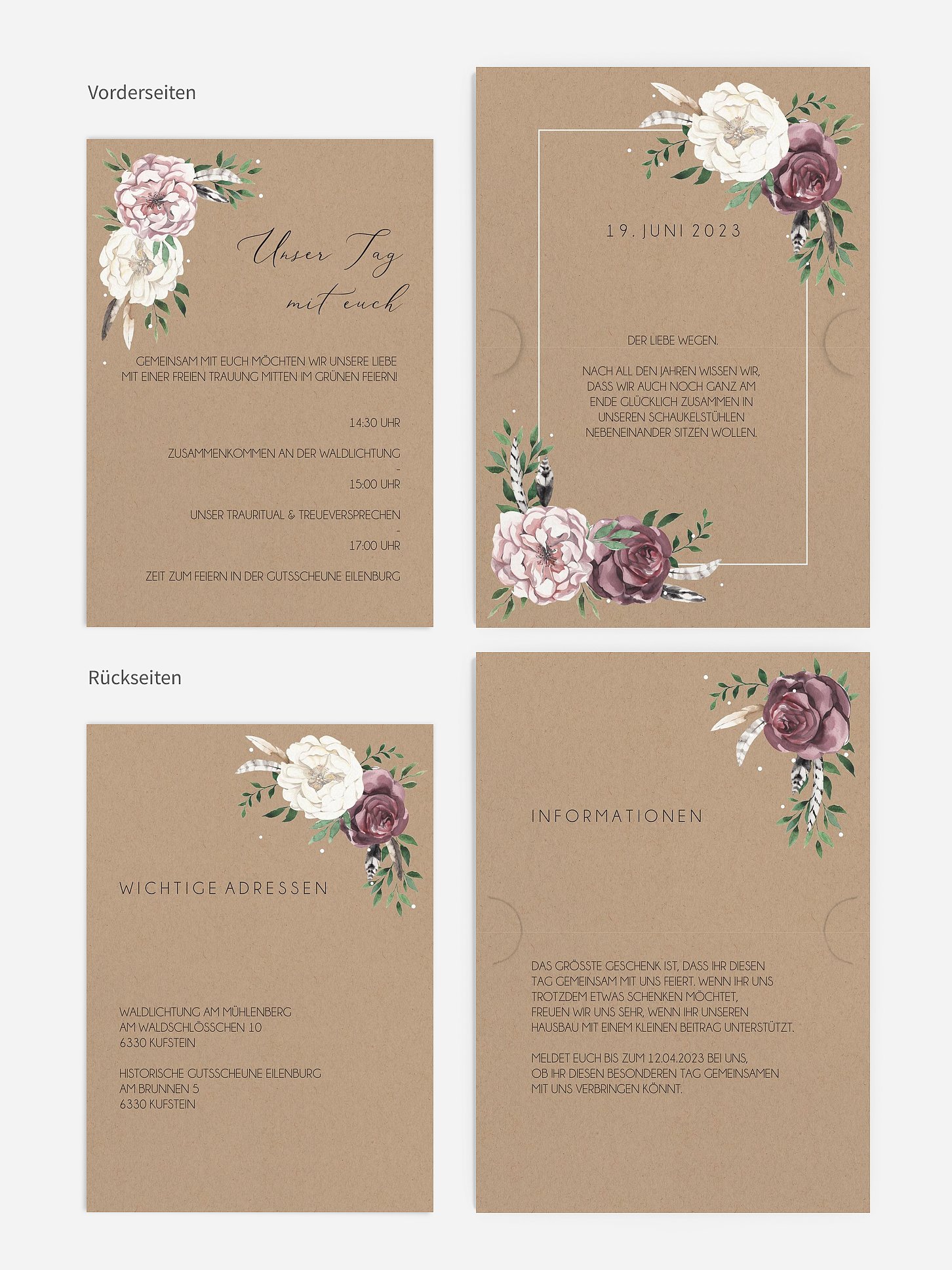 Hochzeitseinladung Bohemian Summer