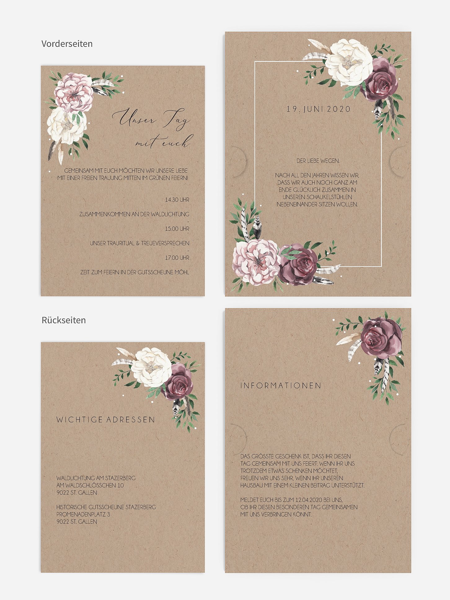 Hochzeitseinladung Bohemian Summer