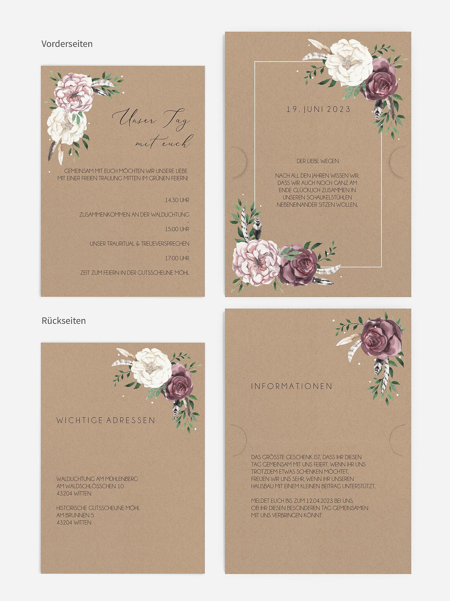 Hochzeitseinladung Bohemian Summer