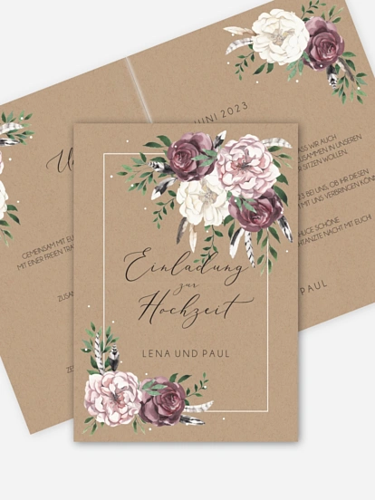 Hochzeitseinladung Bohemian Summer