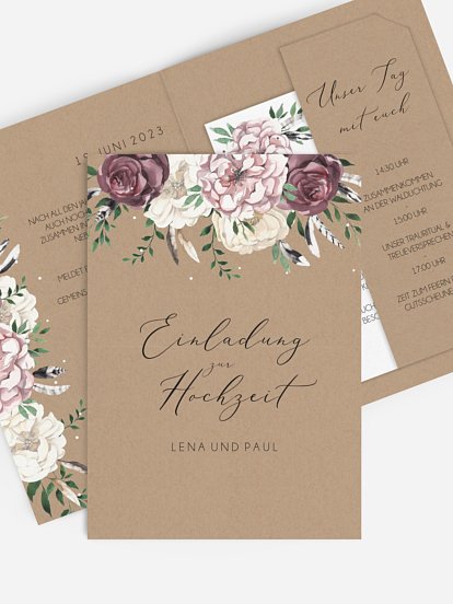 Hochzeitseinladung Bohemian Summer