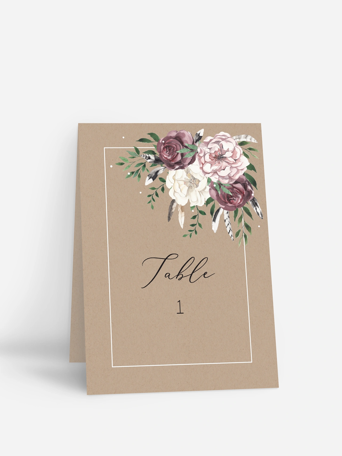 Numéro de table mariage Bohemian Summer