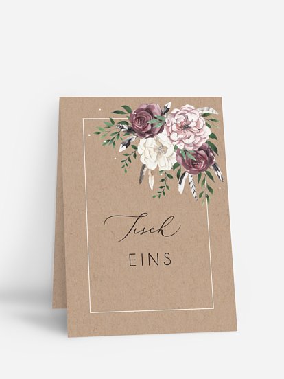 Tischnummer Bohemian Summer