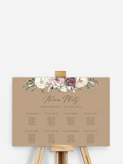 Sitzplan Plakat Bohemian Summer