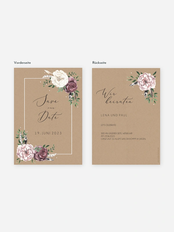 Save-the-Date Karte Bohemian Summer