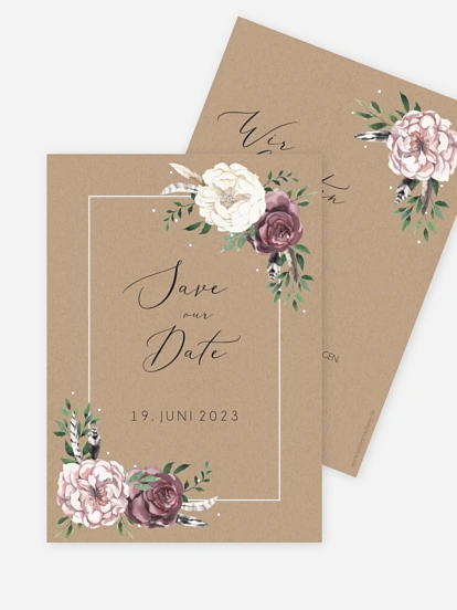 Save-the-Date Karte Bohemian Summer