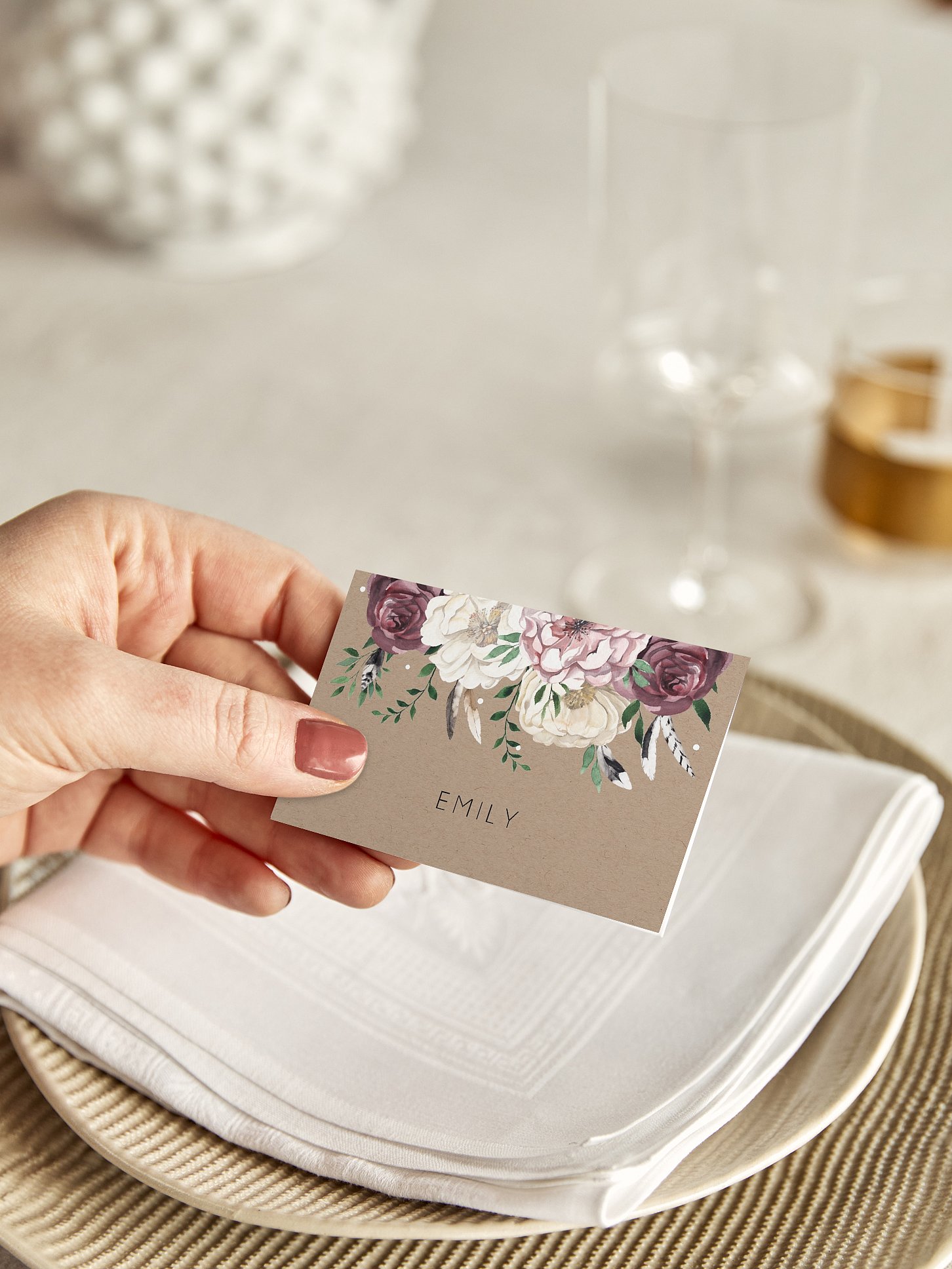 Tischkarte Hochzeit Bohemian Summer