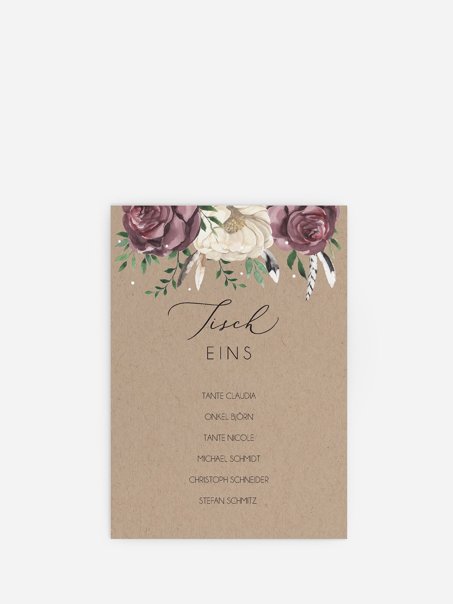 Sitzplan Kreativ Bohemian Summer