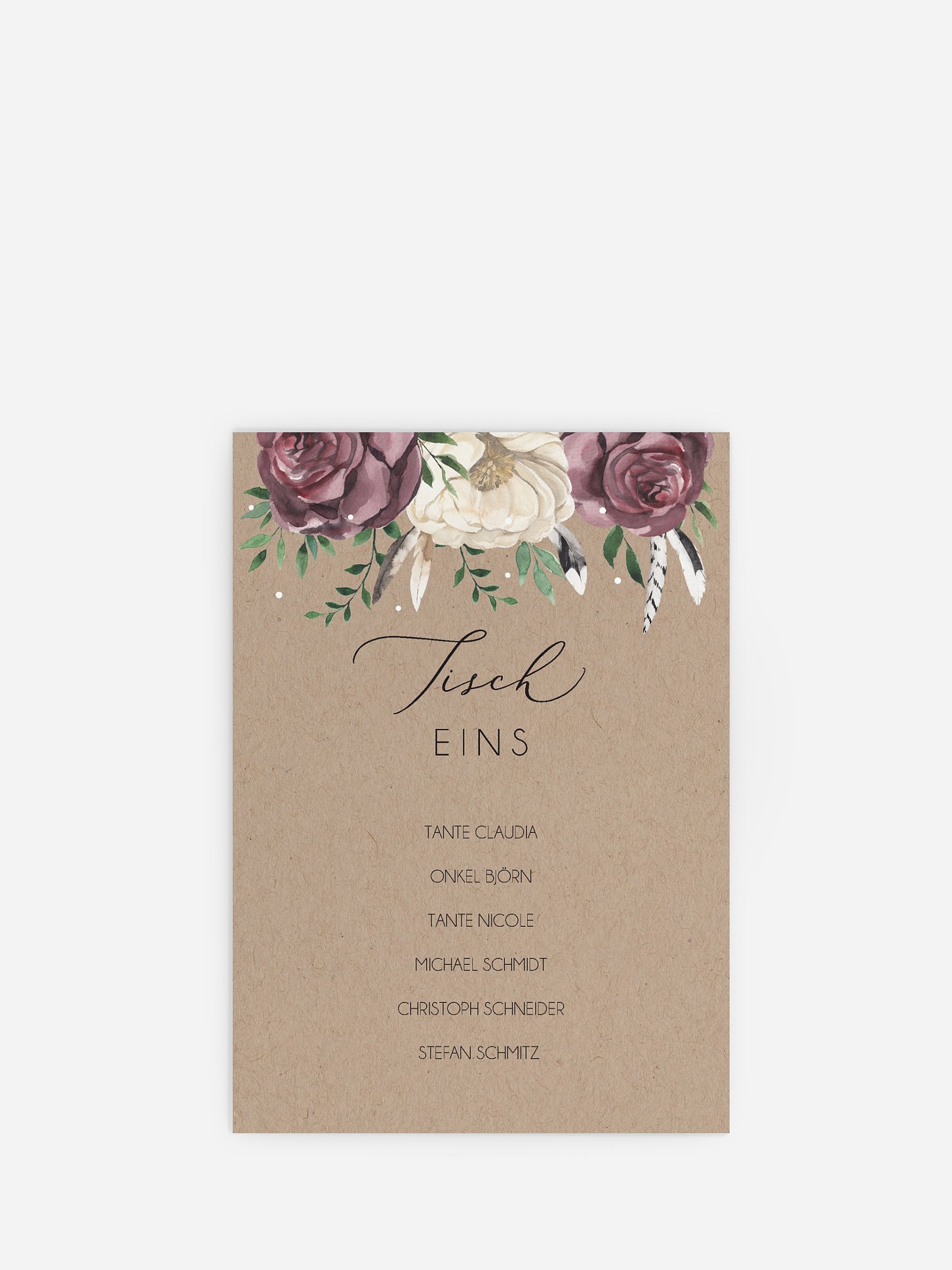 Sitzplan Kreativ Bohemian Summer