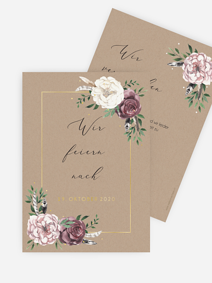 Change-the-Date Karte Bohemian Summer