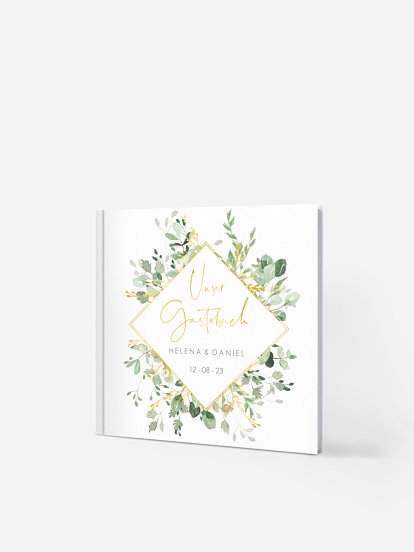 Gästebuch Gold and Green