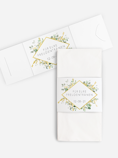 Freudentränen-Taschentücher Gold and Green