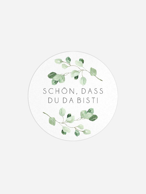 Geschenkaufkleber Hochzeit Gold and Green