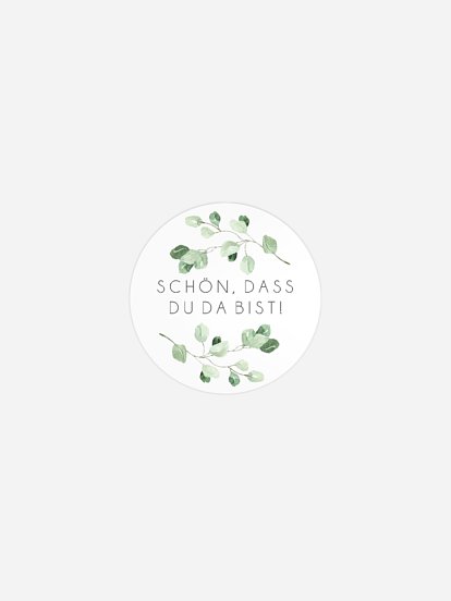 Geschenkaufkleber Hochzeit Gold and Green