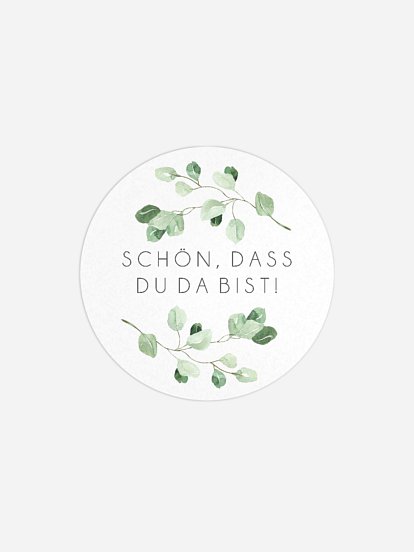 Geschenkaufkleber Hochzeit Gold and Green