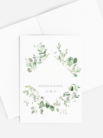 Kirchenheft Hochzeit Gold and Green