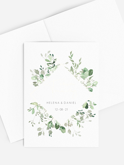 Kirchenheft Hochzeit Gold and Green