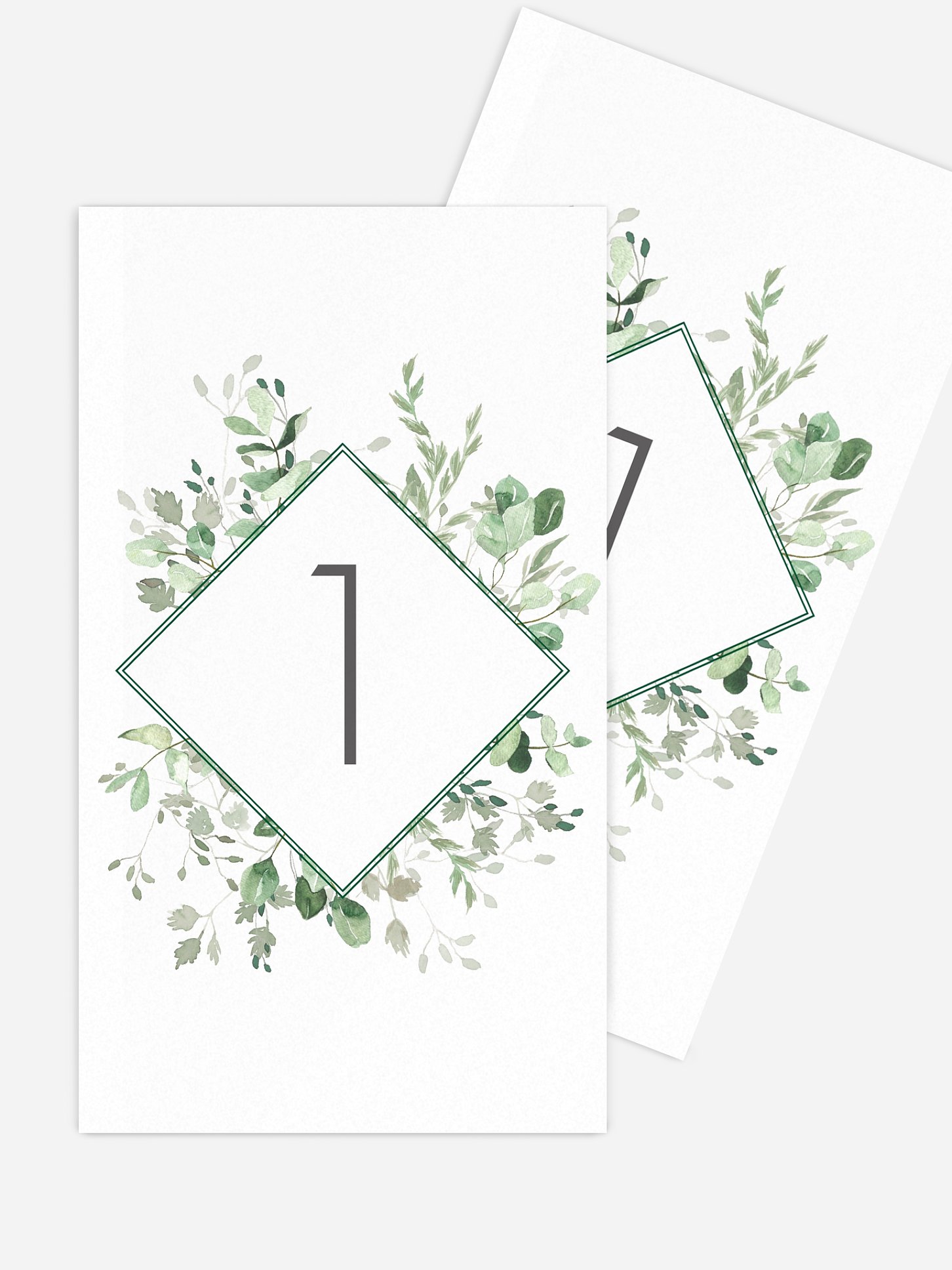 Numéro de table mariage Gold and Green - dorure