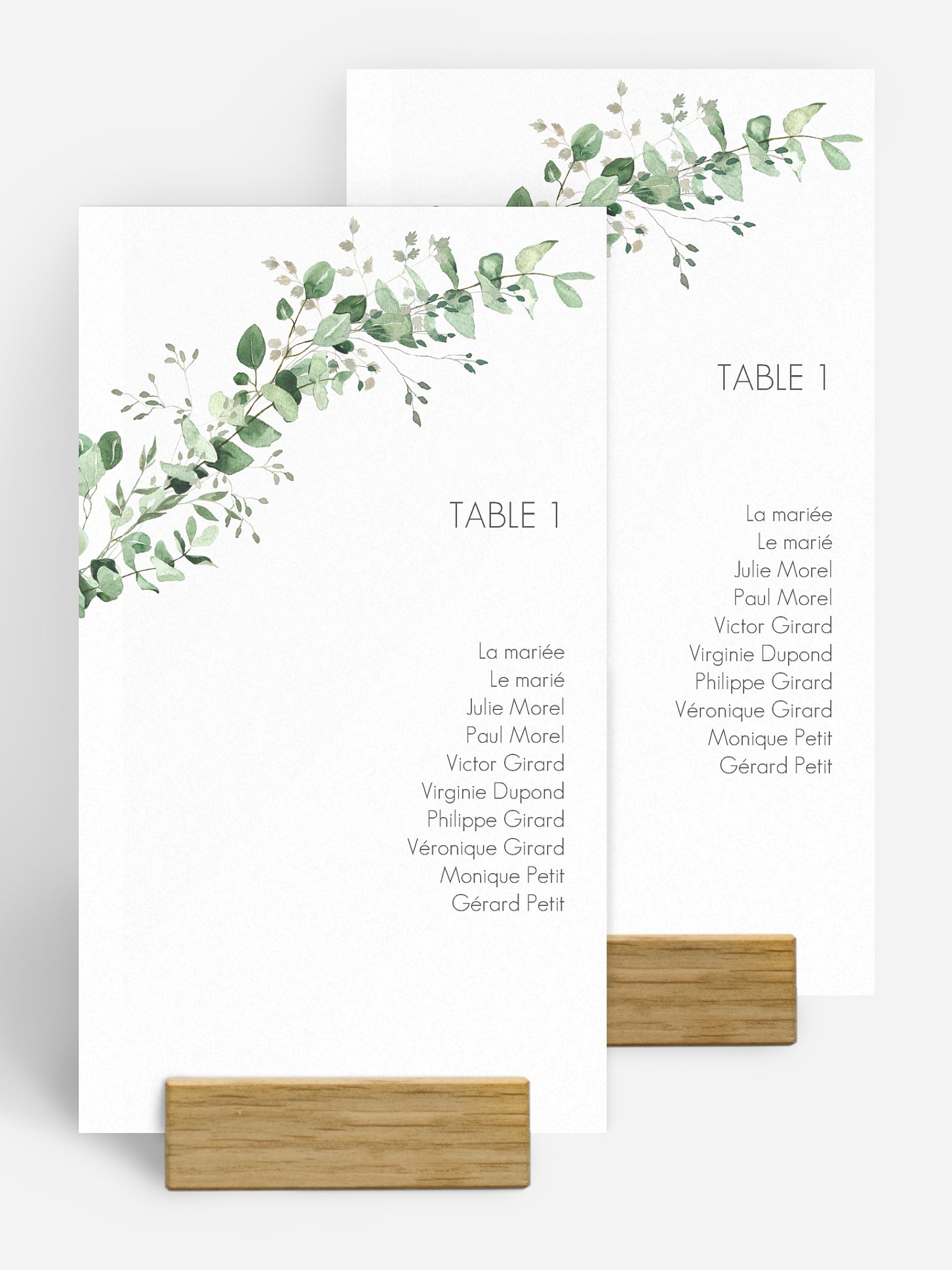 Nom de table mariage Gold and Green - dorure