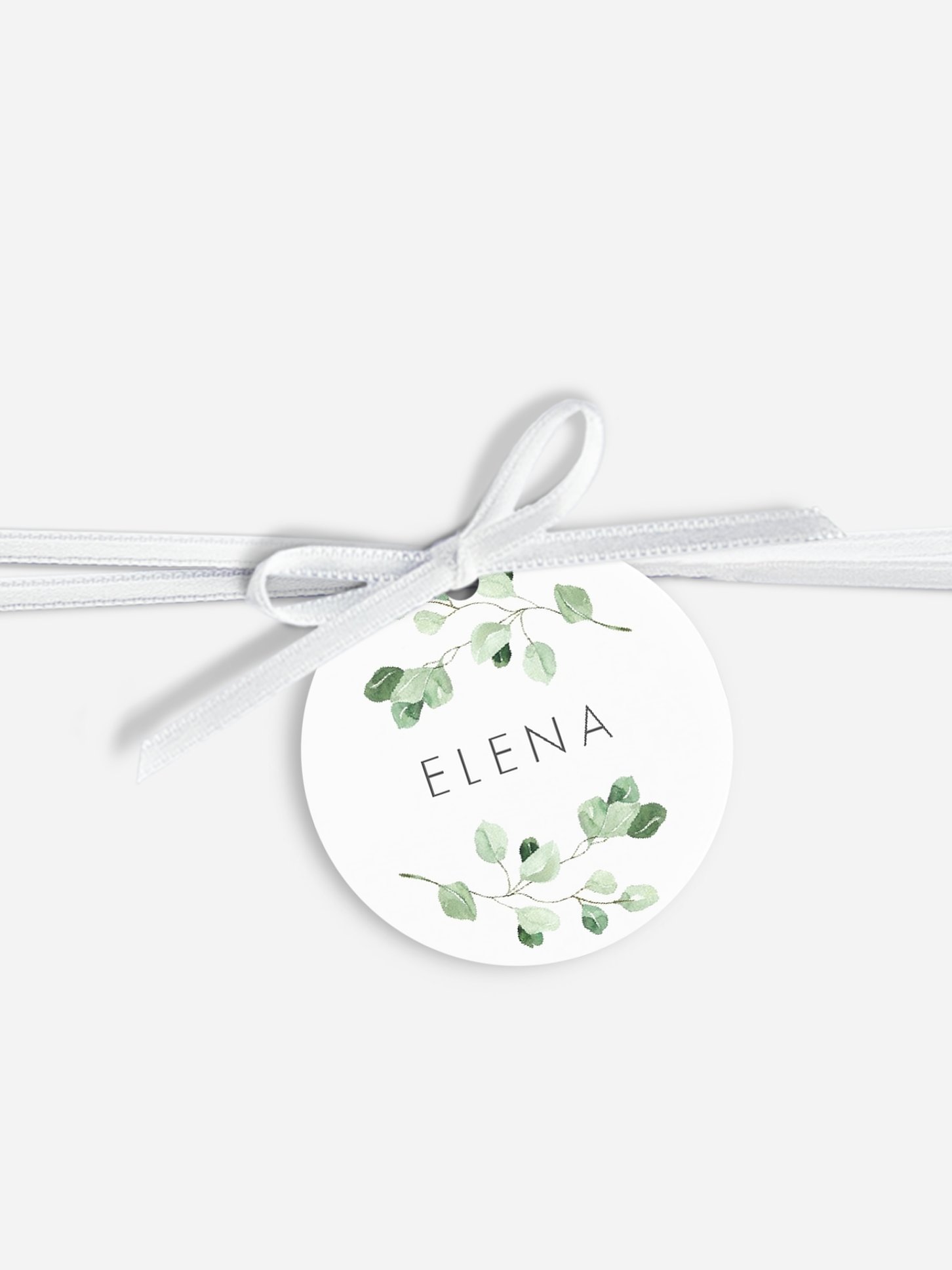 Anhänger mit Band zur Hochzeit personalisiert Gold and Green