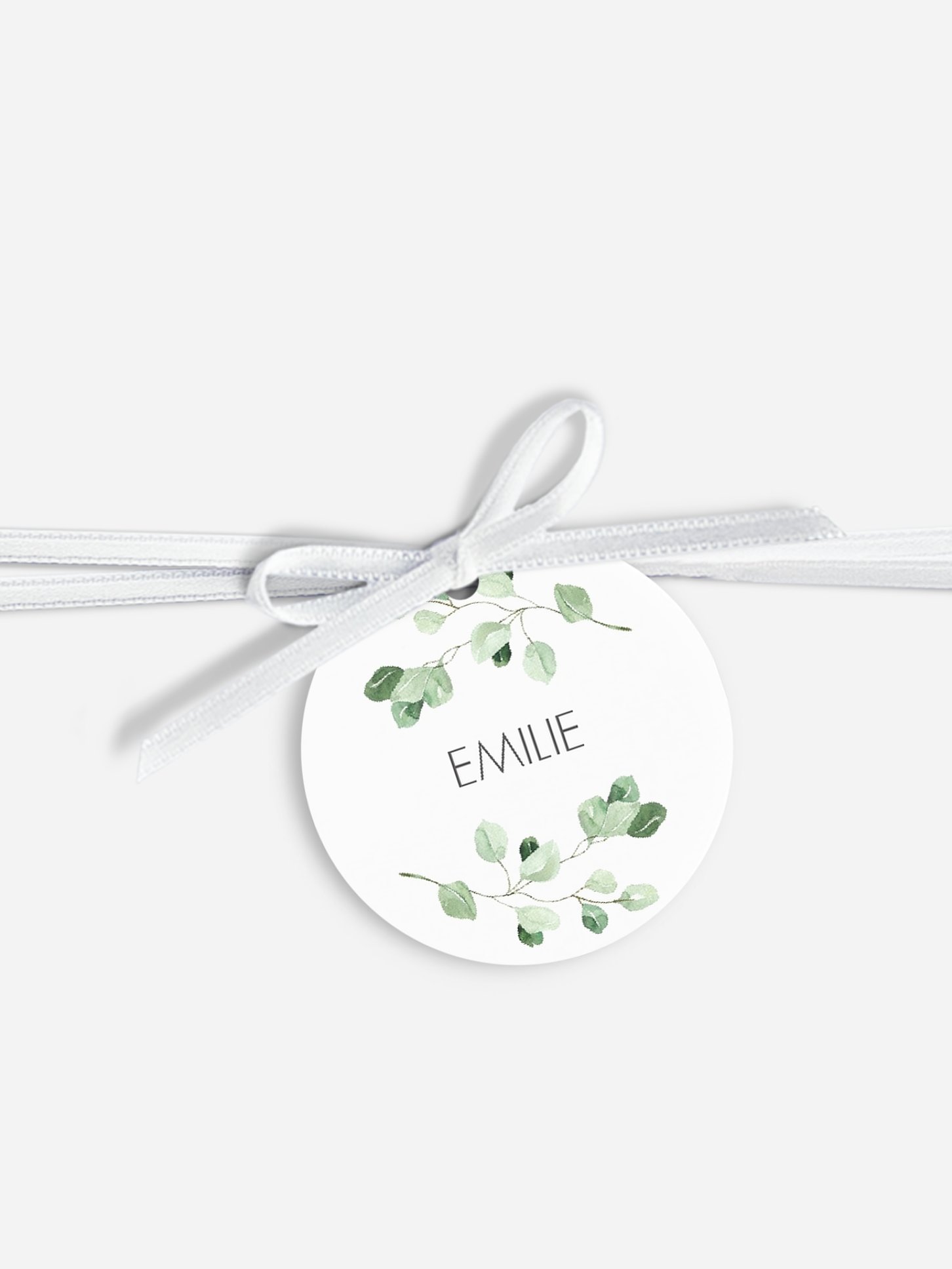 Étiquette avec ruban mariage individuelle Gold and Green - dorure