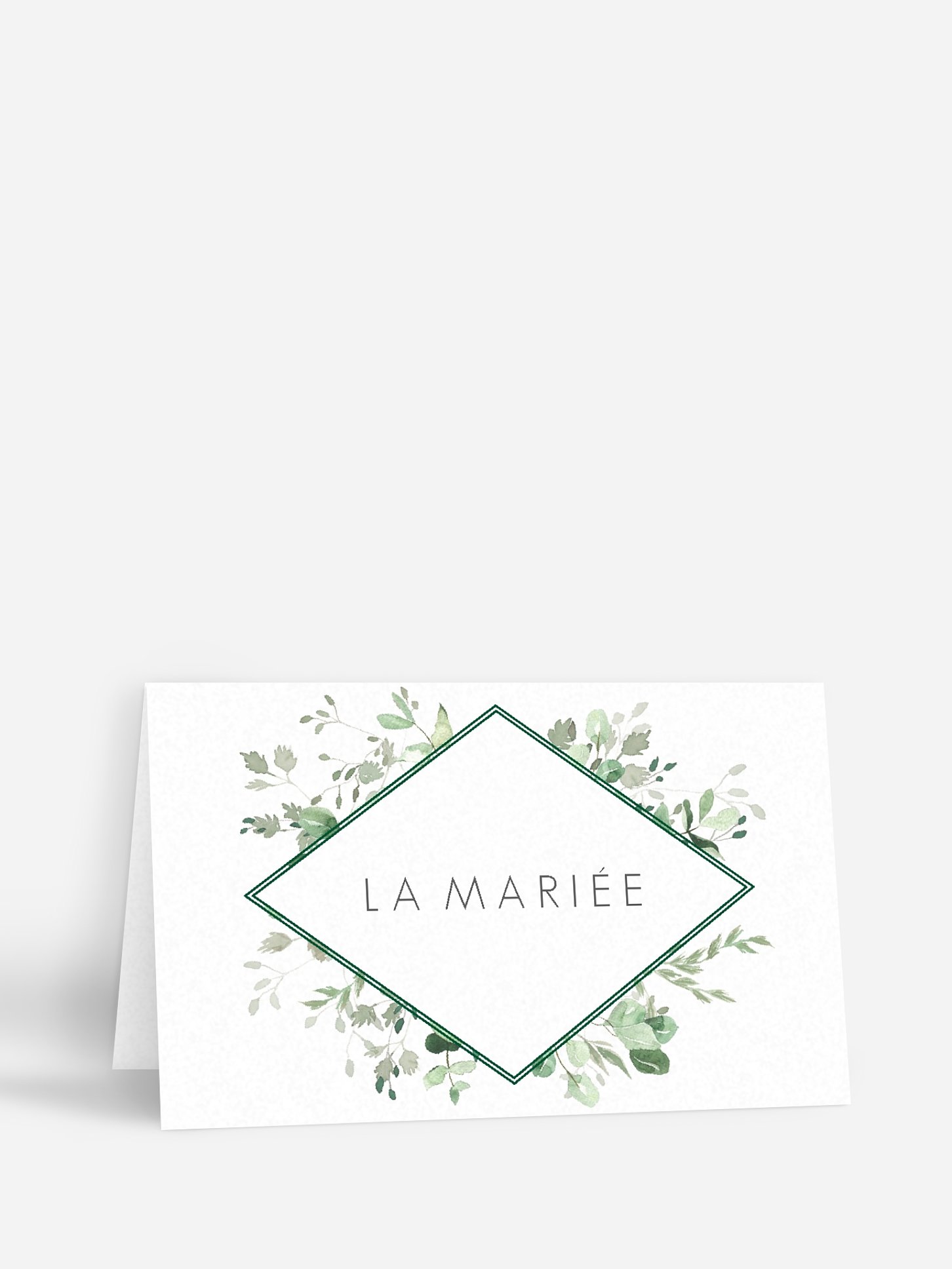 Marque-place mariage Gold and Green