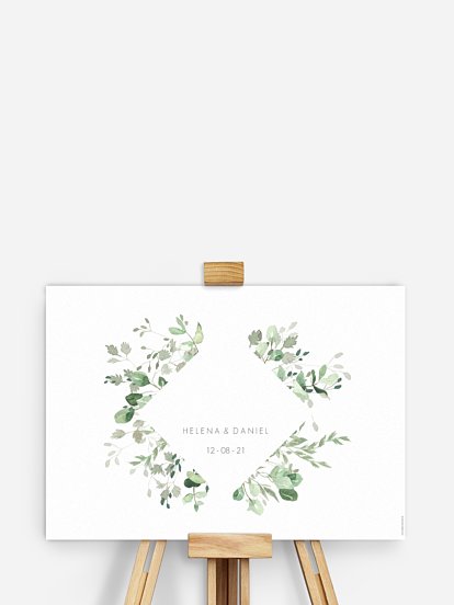 Willkommensschild Gold and Green