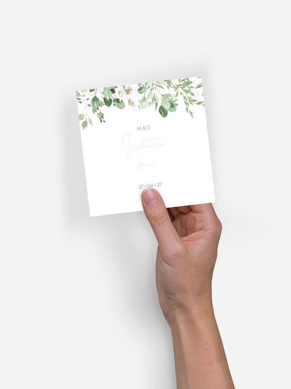 Carton d'invitation Gold and Green - dorure