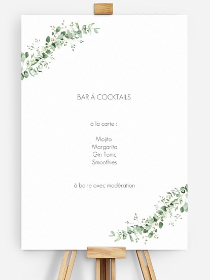 Affiche cocktail Gold and Green