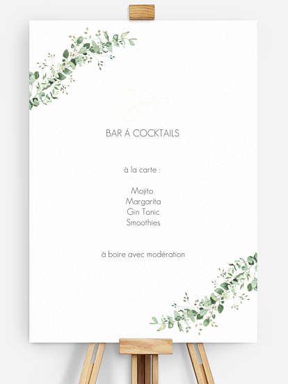 Affiche cocktail Gold and Green