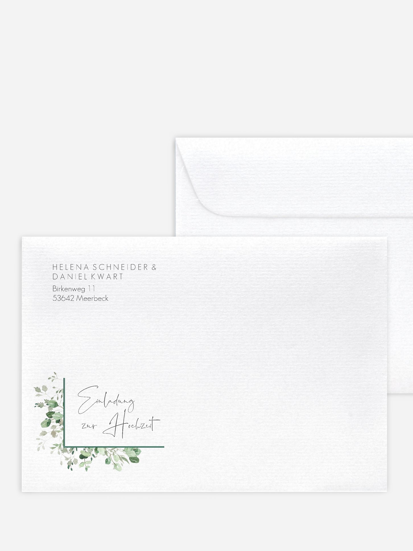 Briefumschlag mit Motiv Gold and Green