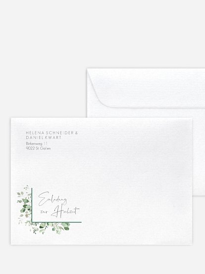 Briefumschlag mit Motiv Gold and Green