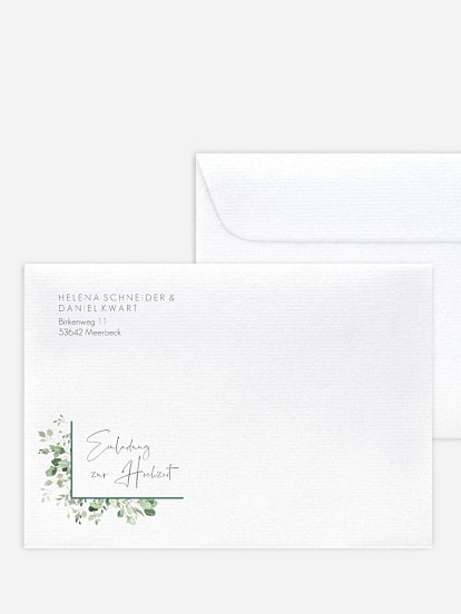 Briefumschlag mit Motiv Gold and Green