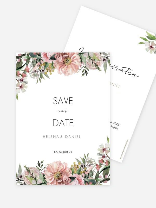 Save-the-Date Karte Secret Garden