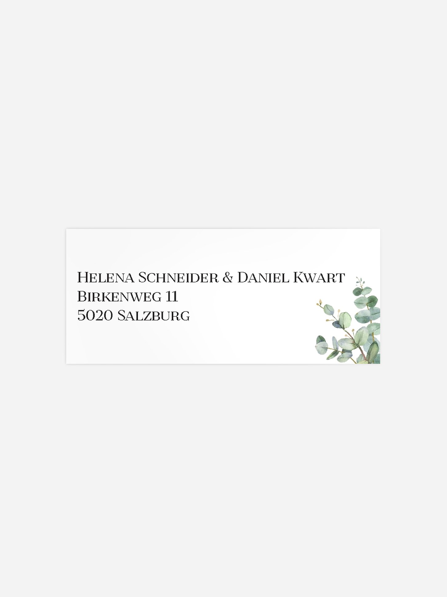Absenderaufkleber Hochzeit Natural Greenery
