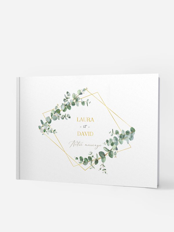 Livre D'or De Mariage | Personnalisé Avec Les Noms Et La Date | Introduction Questions Ou Vierge | Carré à Paillettes Vertes 21 X 21 Cm - France