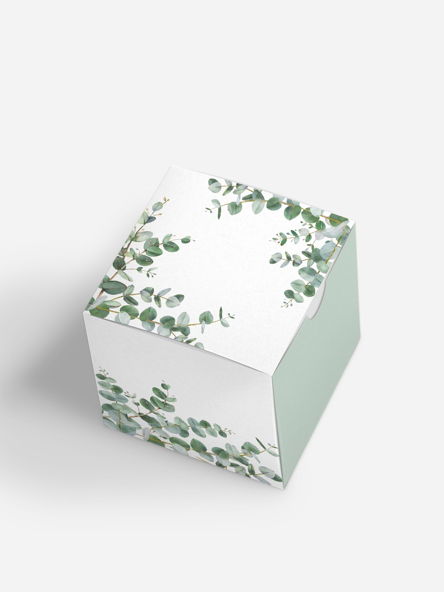 Gastgeschenkbox personalisiert Natural Greenery