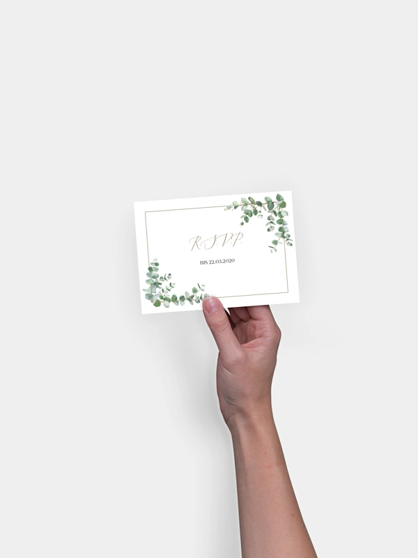 Antwortkarte Hochzeit Natural Greenery