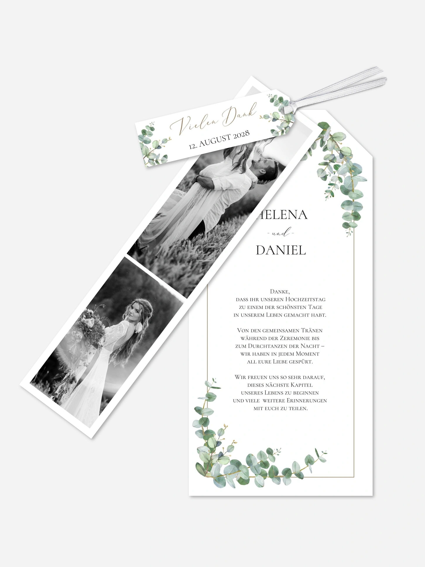 Dankeskarte Hochzeit Natural Greenery