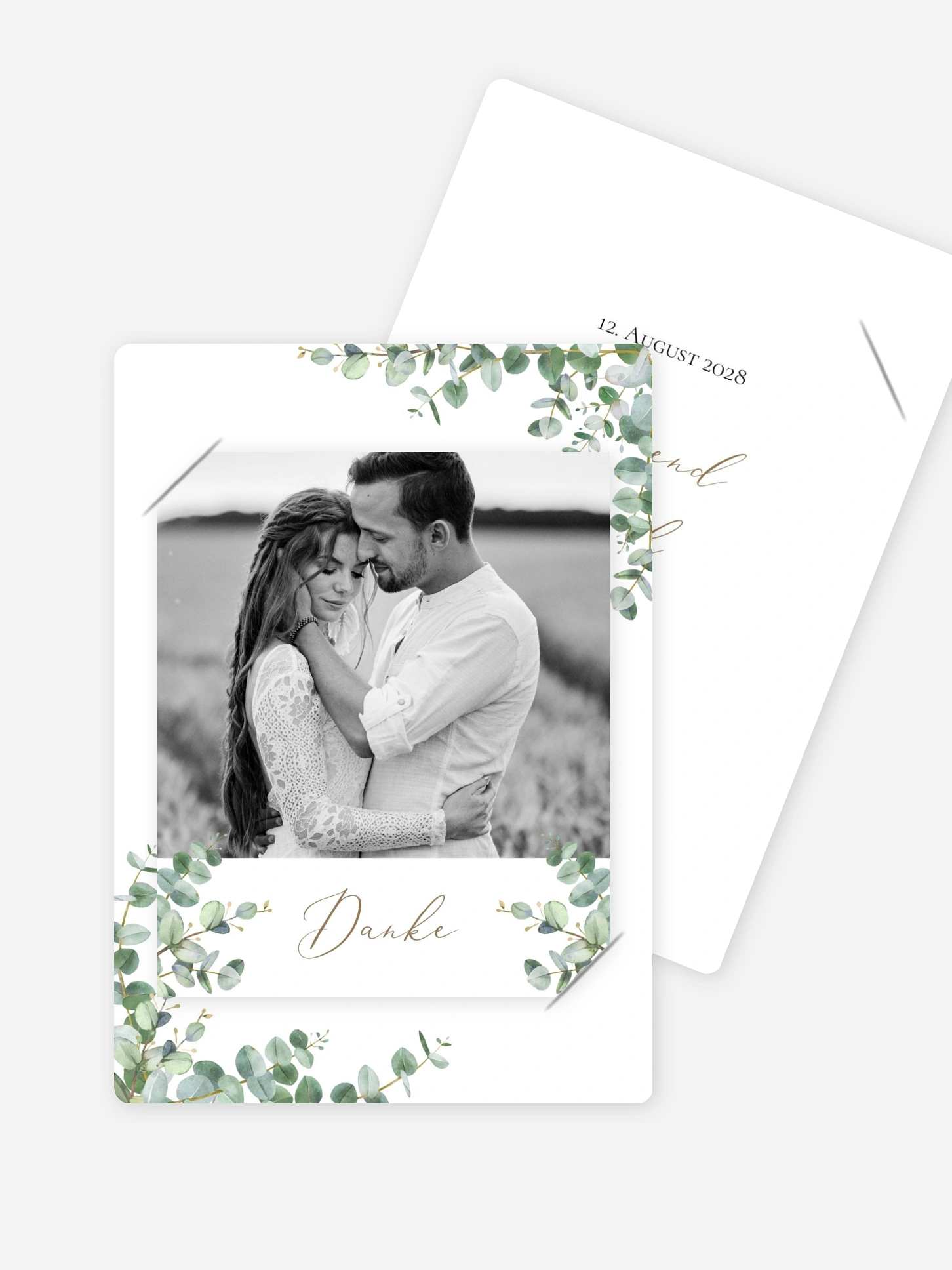 Dankeskarte Hochzeit Natural Greenery