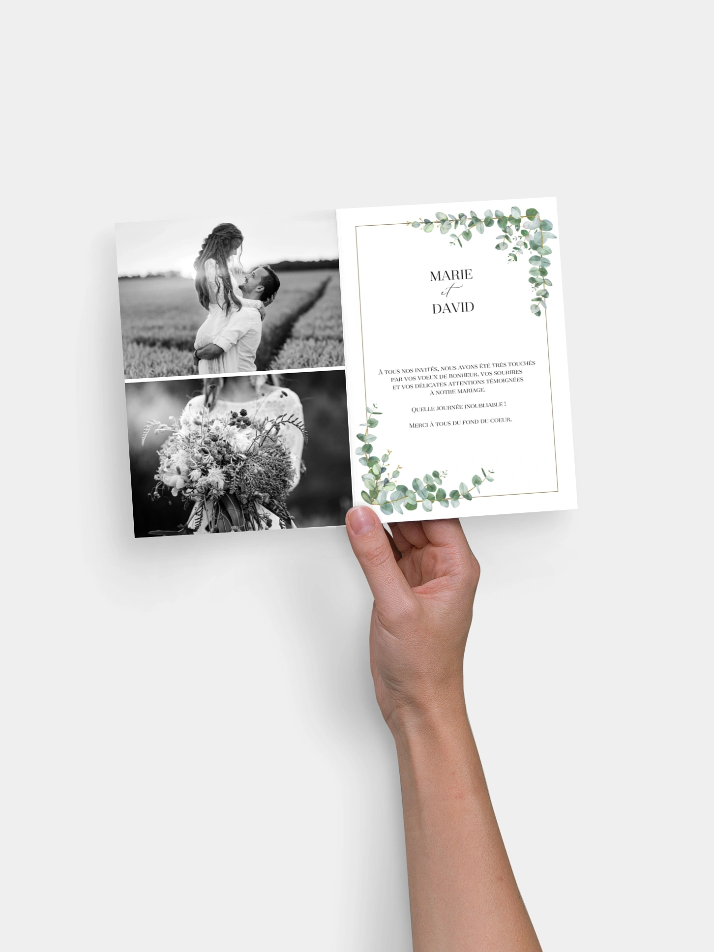 Carte de remerciements Natural Greenery