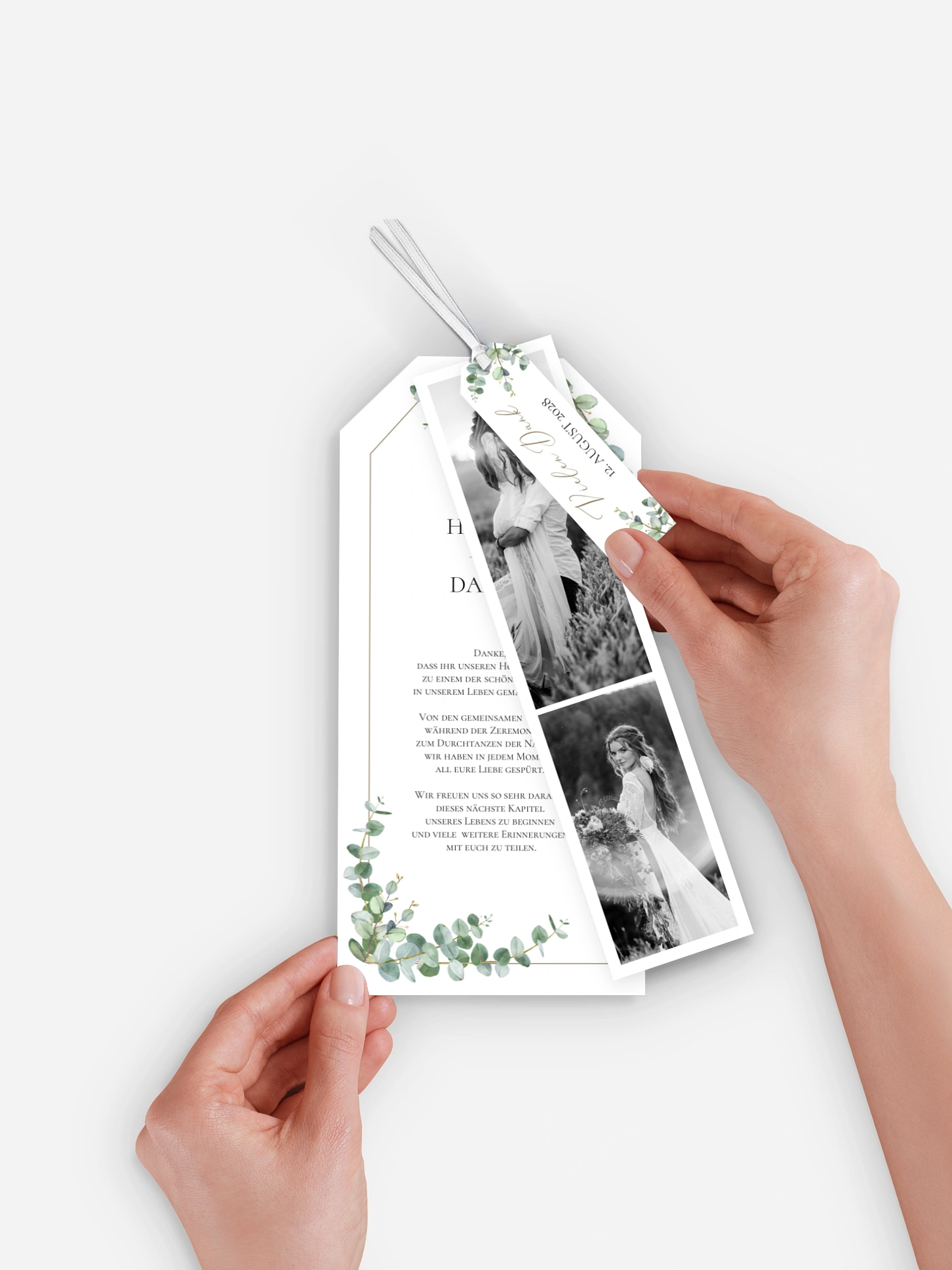 Dankeskarte Hochzeit Natural Greenery