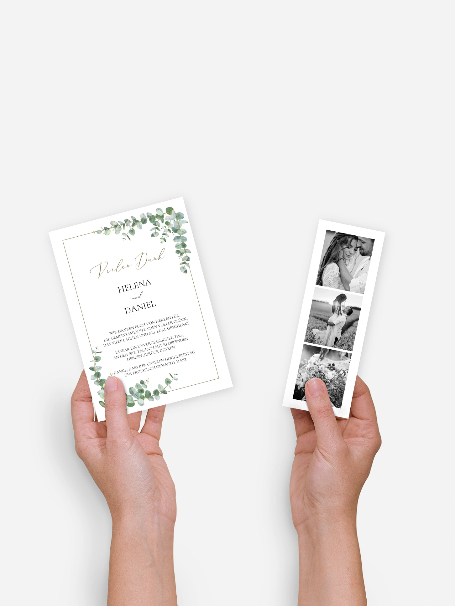 Dankeskarte Hochzeit Natural Greenery